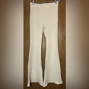 Aerie Cream Flare Pants